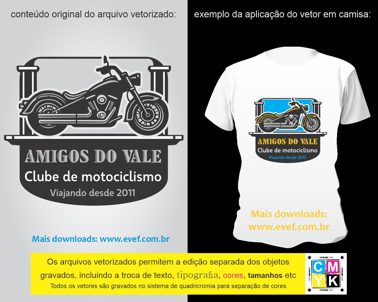 vetor estampa camisa clube motociclista motoqueiro amigos vale