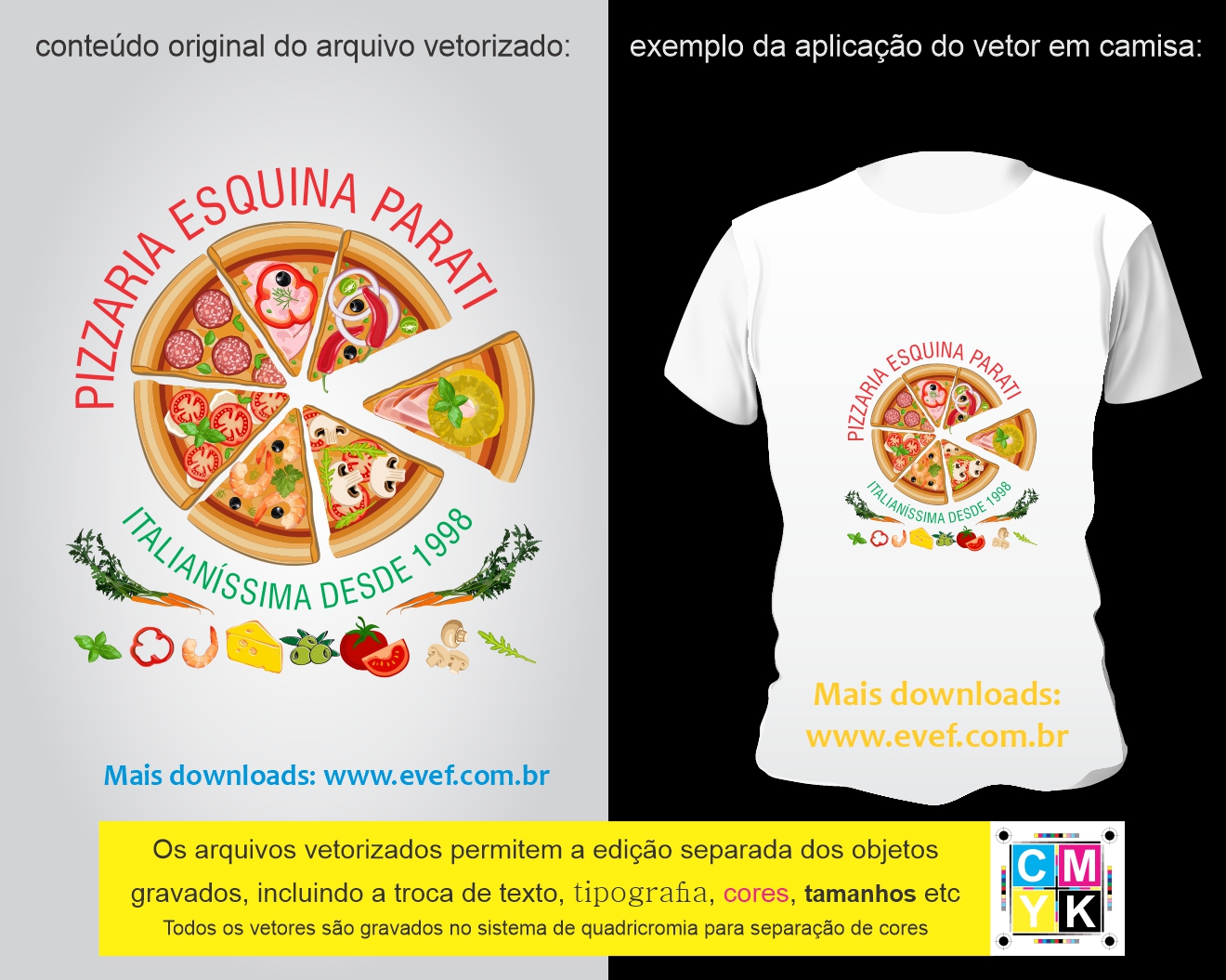 vetor estampa camisa pizzaria esquina parati delivery