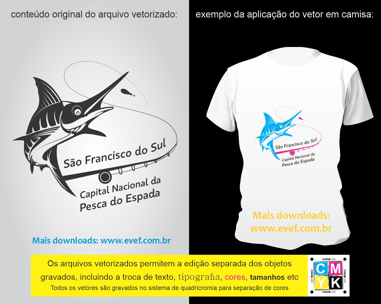 vetor estampa camisa sao francisco do sul sc capital pesca espada